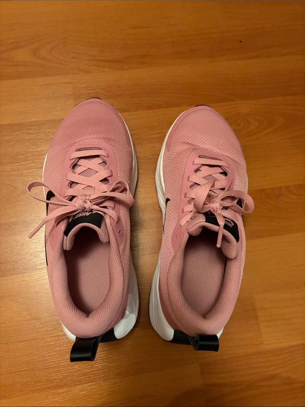 Nike Women's Rose Pink Running Shoes with Black Swoosh